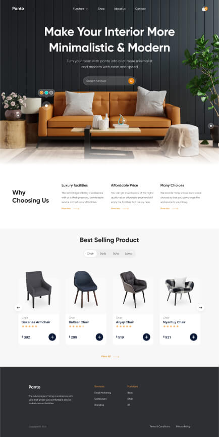 Сайт магазина мебели